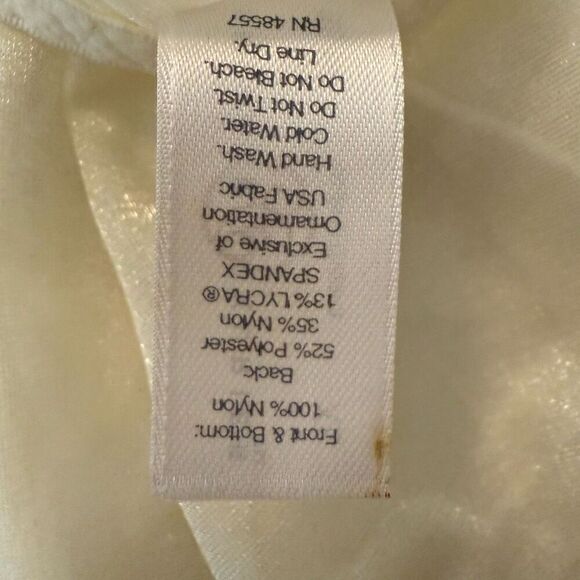 Vintage Private Luxuries by Natori Ivory Lace Corset W/Garters Sz XL, Romantic - Picture 9 of 14